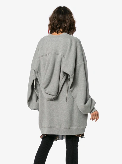 Shop Y/project Y / Project Double Layer Long Sleeve Cotton Hoodie In Grey