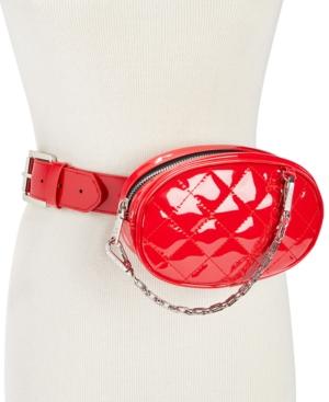 steve madden red fanny pack
