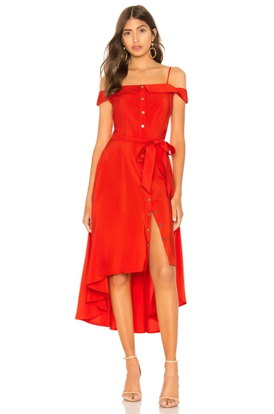 Shop The Jetset Diaries Maui Midi Dress In Tangerine