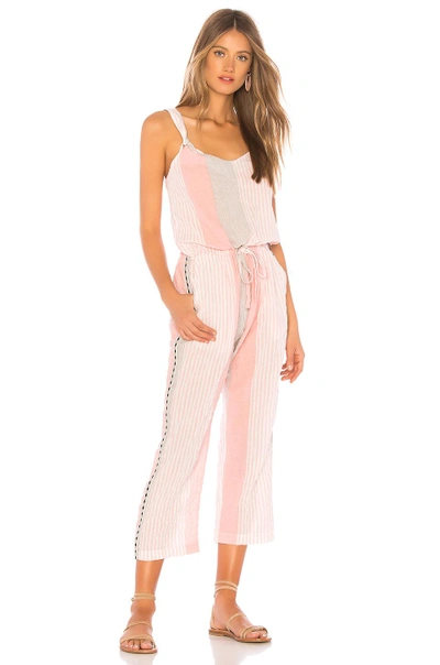 Shop Lemlem Dera Jumpsuit In Peach