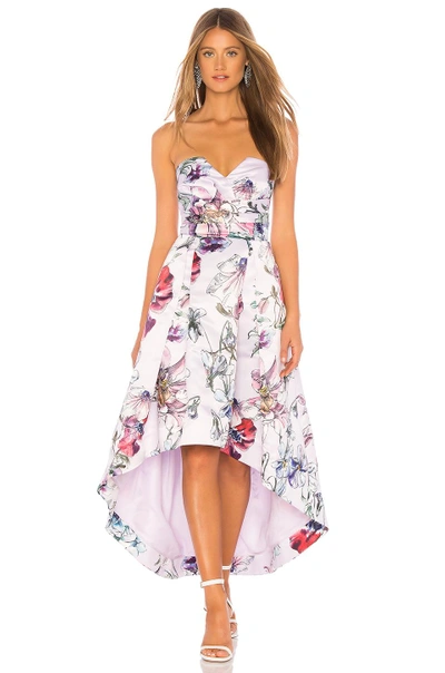 Shop Parker Black Clemson Dress In Roseline Watercolor
