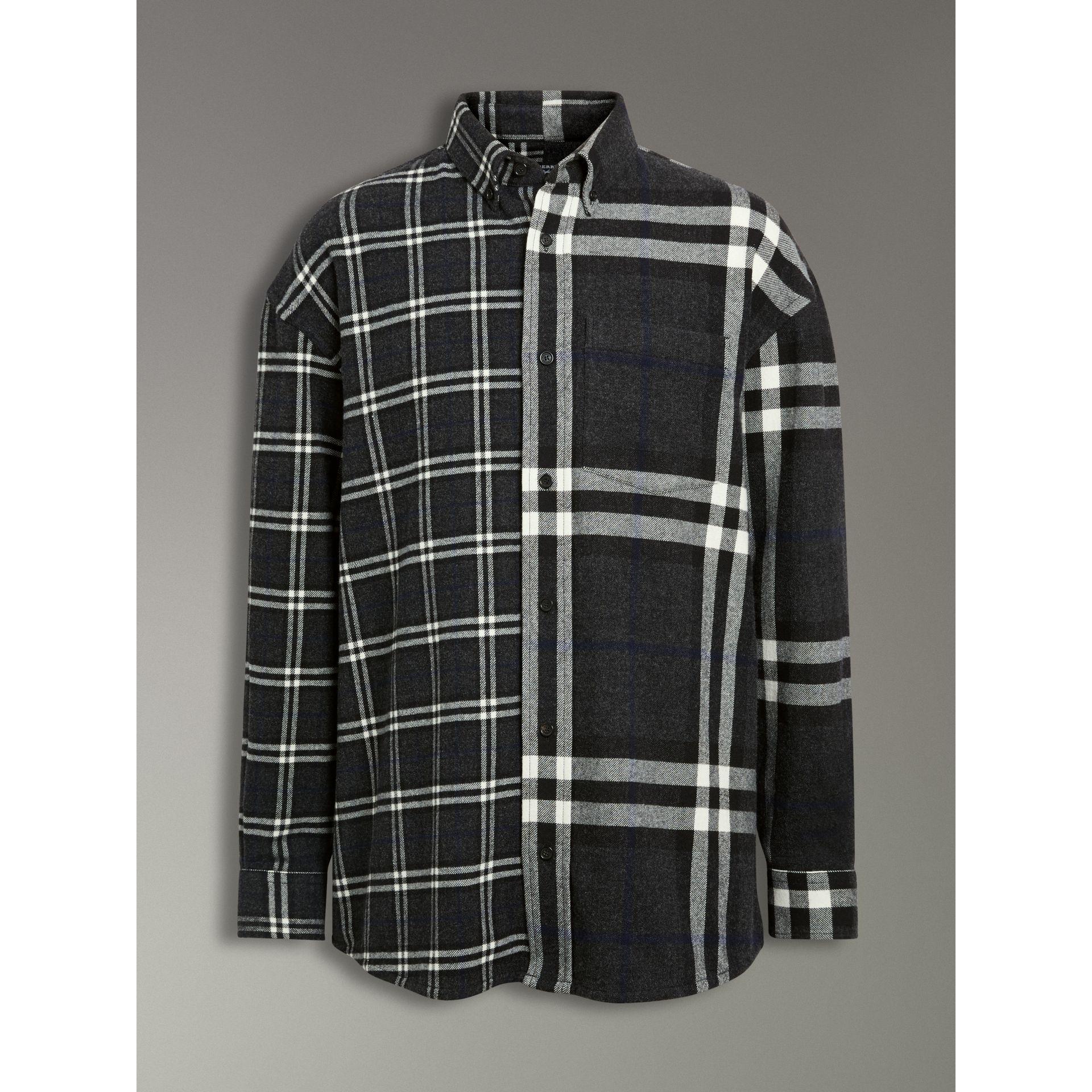 gosha x burberry check flannel shirt