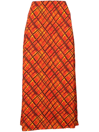 Shop Marni Abstract Check Skirt