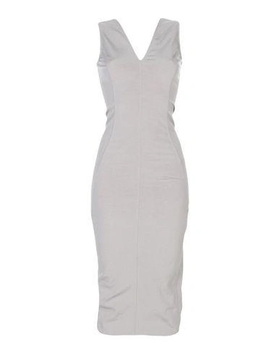 Shop Rick Owens Midi Dress In Dove Grey