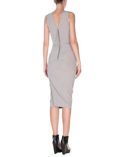 Shop Rick Owens Midi Dress In Dove Grey