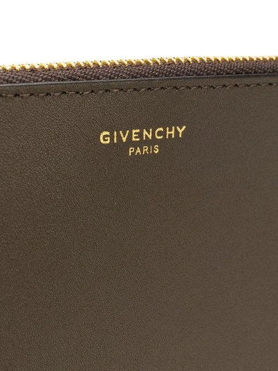 Shop Givenchy Chain Wallet In Grey