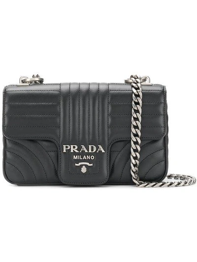 Shop Prada Diagramme Bag In Black