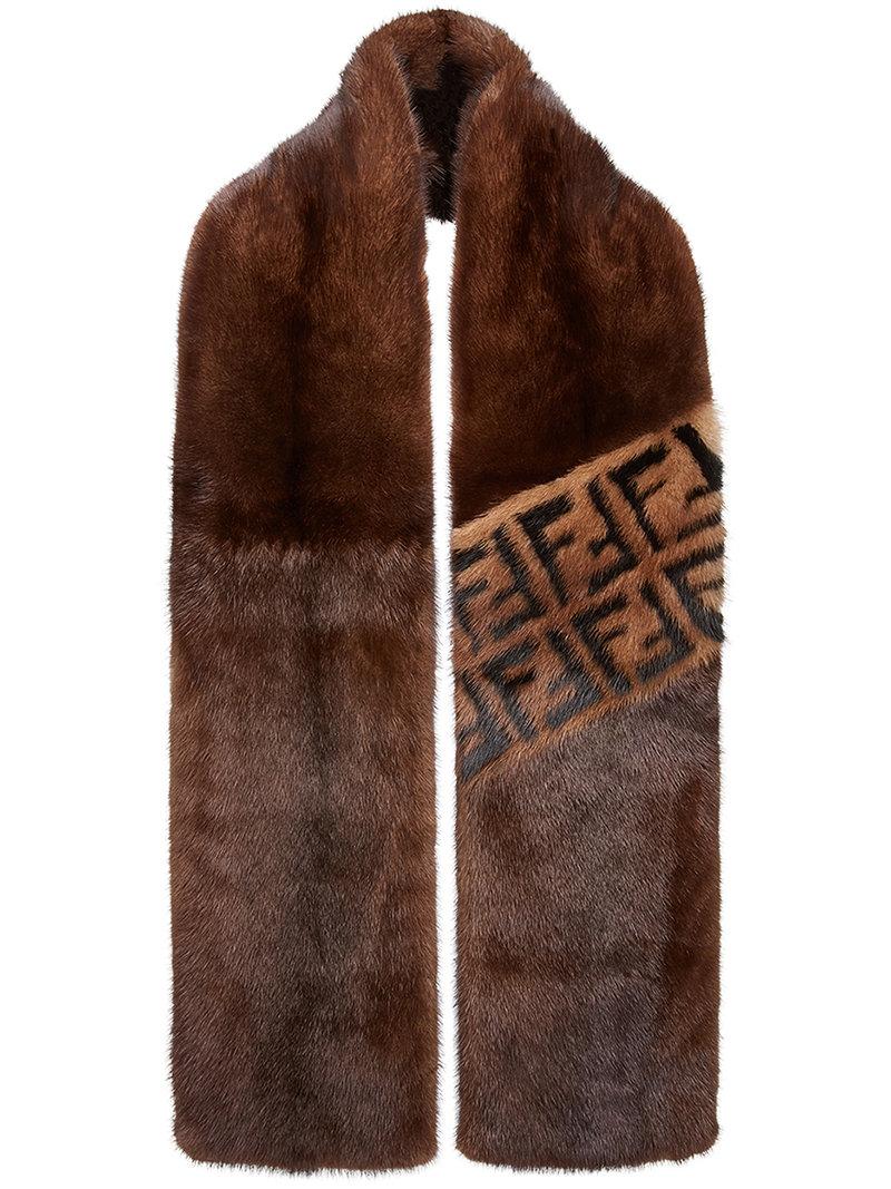 fendi mink scarf