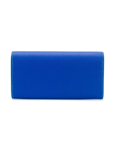 Shop Givenchy Long Flap Wallet - Blue