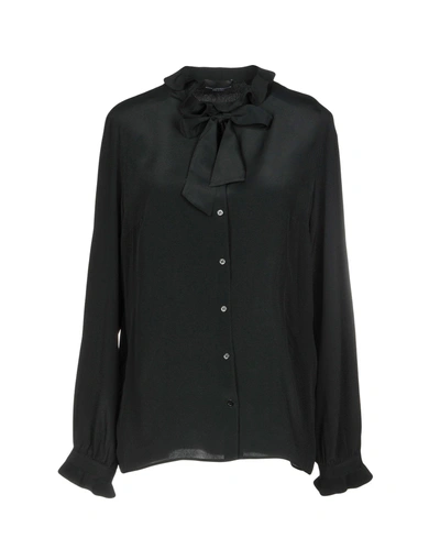 Shop Atos Lombardini Shirts & Blouses With Bow In Black