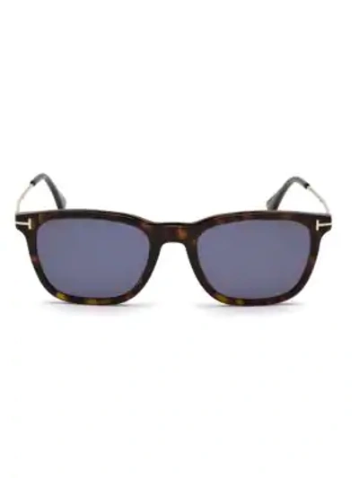 Shop Tom Ford Arnaud 53mm Geometric Sunglasses In Havana