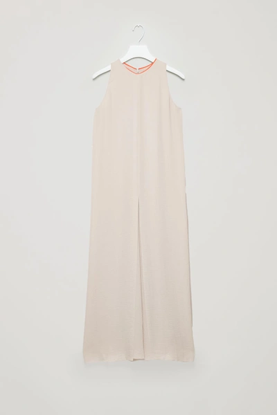 Shop Cos Sleeveless Dress With Slits In Pebble