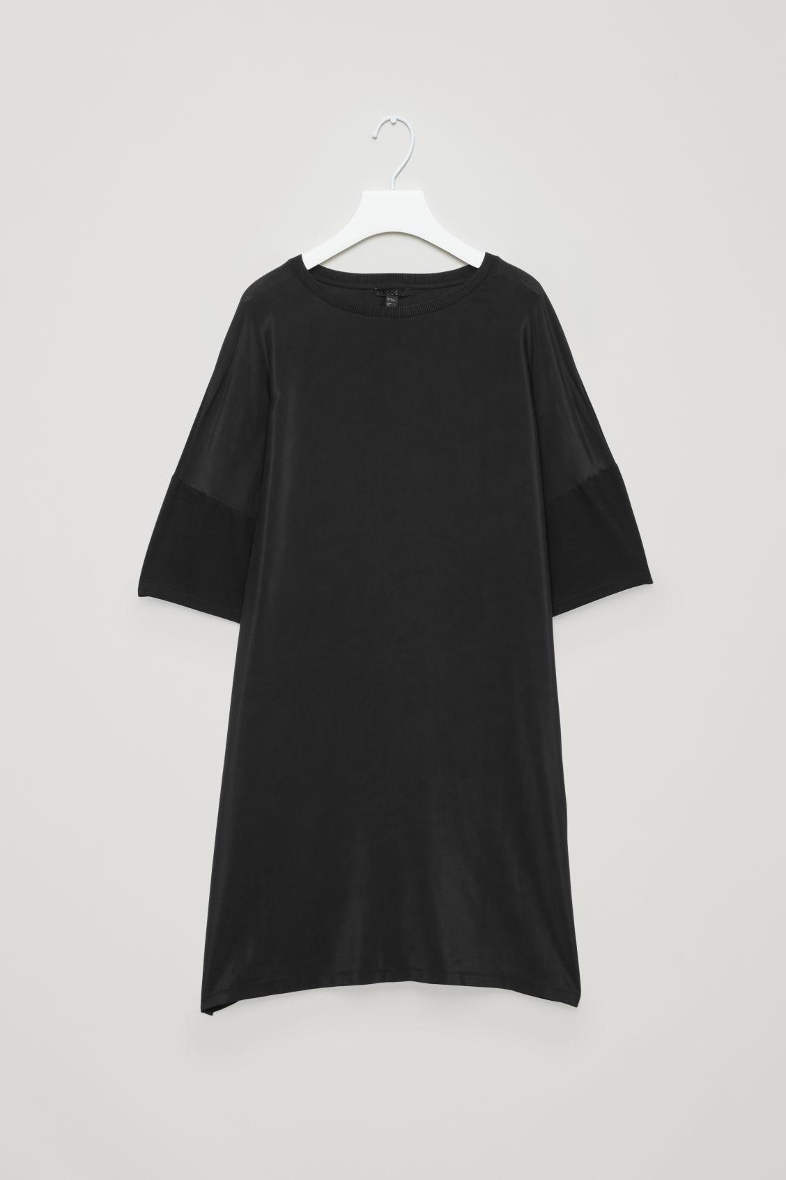 black jersey t shirt dress