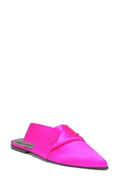 Shop Via Spiga Birgit Pointy Toe Mule In Fuschia Fabric