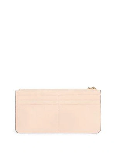 Shop Chloé Leather Card Holder In Blush Nude