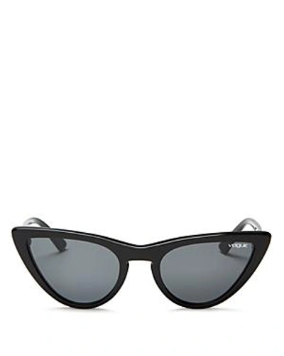 Shop Vogue Eyewear Gigi Hadid For Vogue Extreme Cat Eye Sunglasses, 54mm In Black/gray