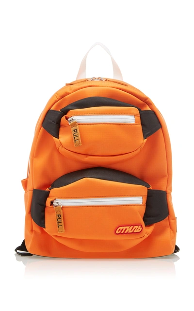 Shop Heron Preston Double Fanny Backpack In Orange