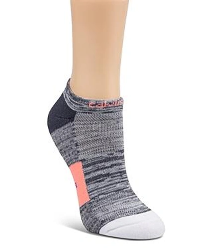 Shop Calvin Klein Random Feed Cushion Sole Liner Socks In Light Gray Heather