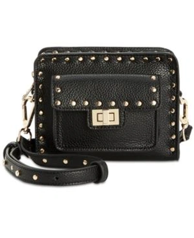 Shop Steve Madden Jana Camera Crossbody In Black/gold