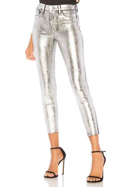 Shop L Agence L'agence Margot High Rise Skinny. In Silver Foil