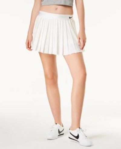 Shop Nike Court Dri-fit Pleated Tennis Skort In White