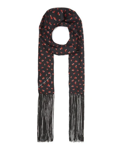 Shop Lily And Lionel Girl Crush Skinny Scarf In Black