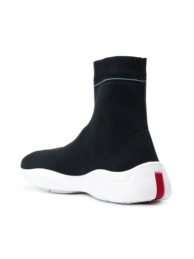 Shop Prada Sock Sneakers - Black