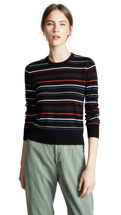 Shop Equipment Shirley Stripe Cashmere Sweater In Black Multi