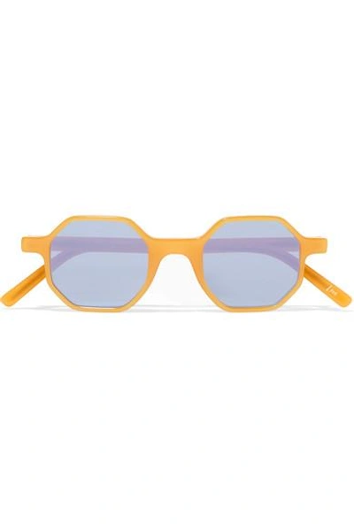 Shop Andy Wolf Octagon-frame Acetate Sunglasses In Yellow