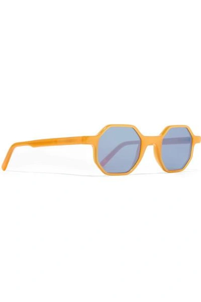 Shop Andy Wolf Octagon-frame Acetate Sunglasses In Yellow