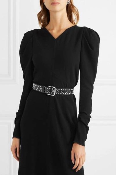 Shop Isabel Marant Rica Embellished Leather Belt In Black