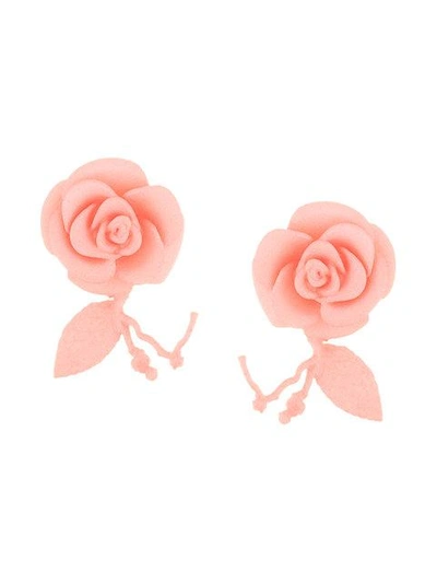 Shop Olgafacesrok Flower Earrings - Pink