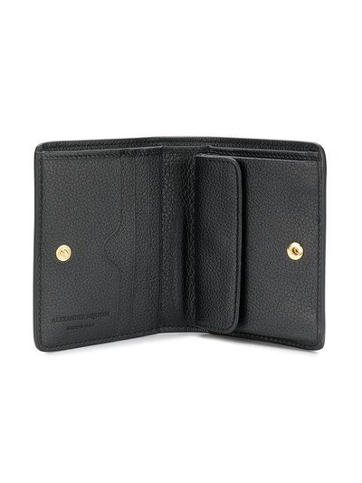Shop Alexander Mcqueen Compact Skull Wallet In Black