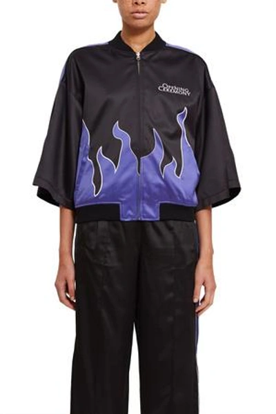 Shop Opening Ceremony Reversible Flames Kimono Bomber Jacket In Black Multi
