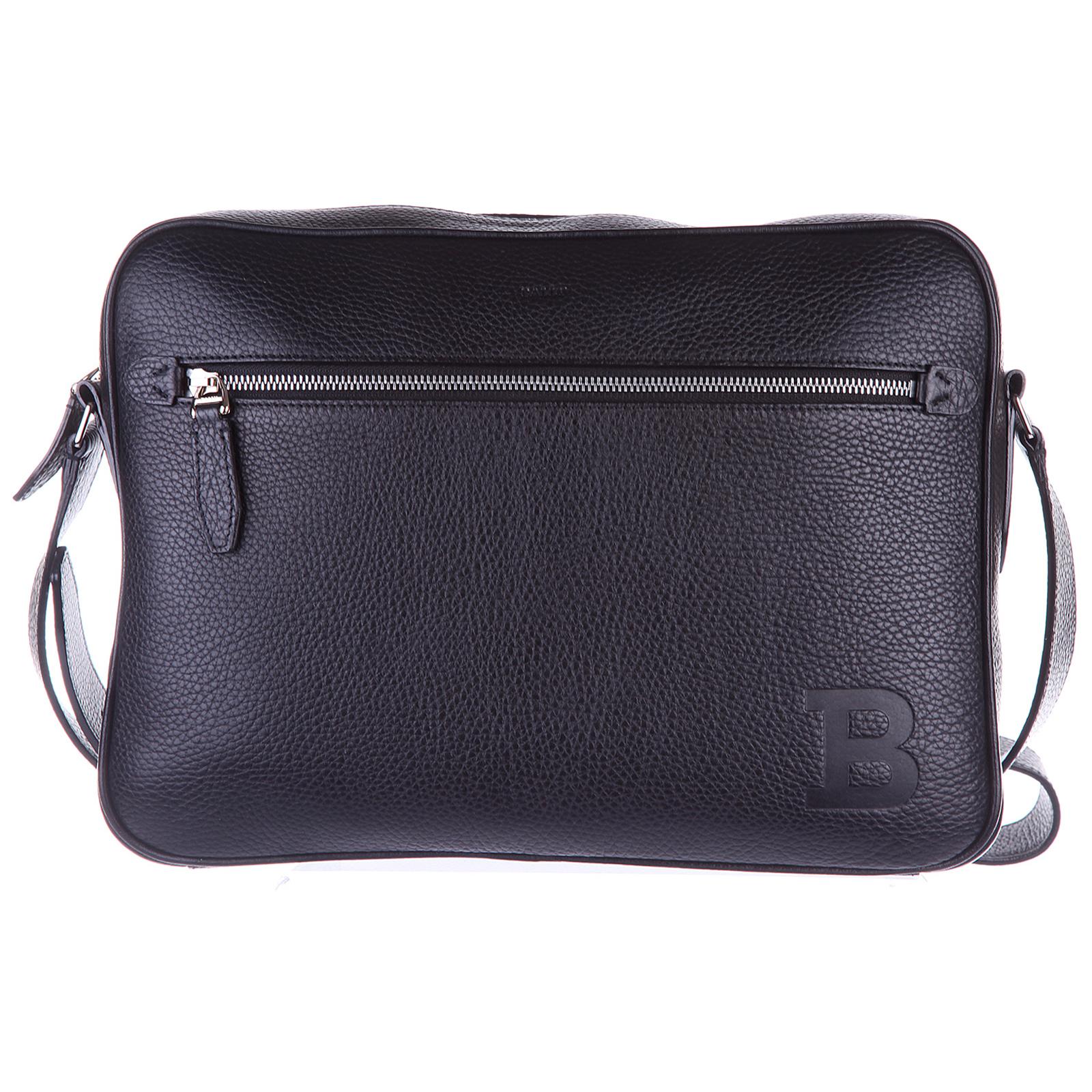 mens black leather cross body bag