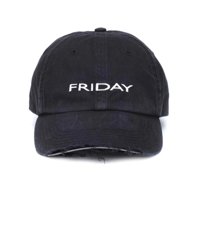 Friday Cotton Cap In Black