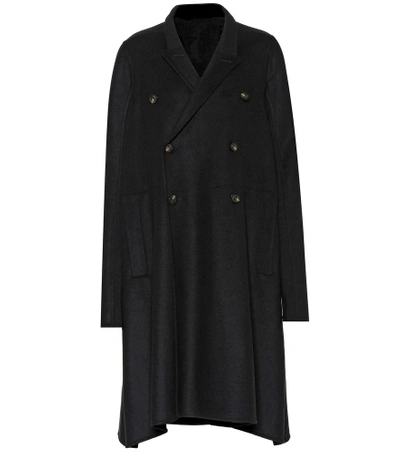 Shop Rick Owens Wool-blend Coat In Black