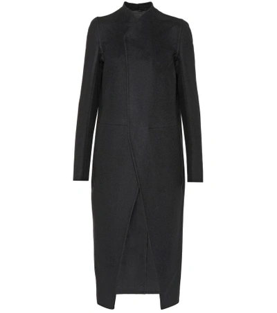 Shop Rick Owens Tusk Wool-blend Coat In Black