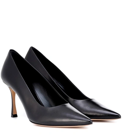 Shop The Row Champagne Leather Pumps In Black