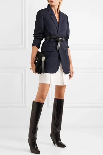 Shop Isabel Marant Étoile Nerix Houndstooth Wool Blazer In Midnight Blue