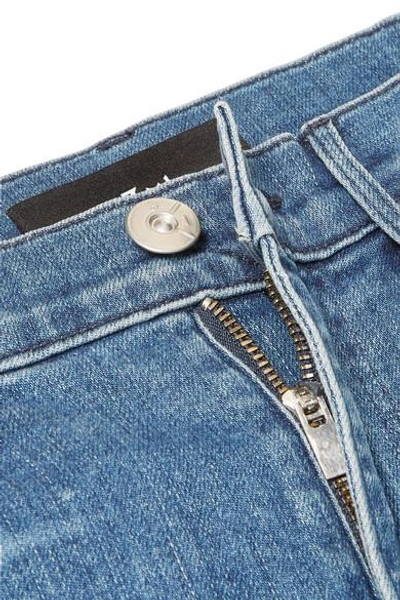 Shop 3x1 W4 Colette Cropped Distressed High-rise Slim-leg Jeans In Mid Denim
