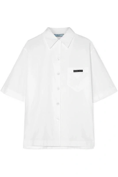 Prada Cotton-poplin Shirt In White | ModeSens