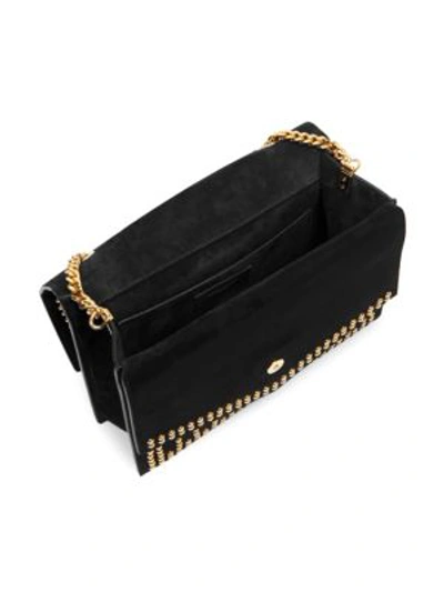 Shop Saint Laurent Medium Suede Chain Bag In Noir
