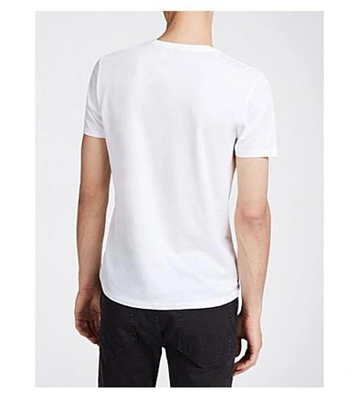 Shop Allsaints Cradle Cotton-jersey T-shirt In Optic White