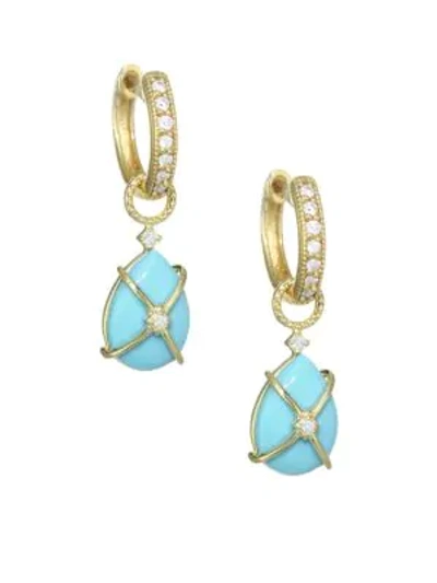Shop Jude Frances Diamond, Turquoise & 18k Yellow Gold Earring Charms