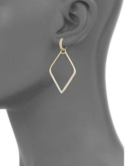 Shop Jude Frances Diamond & 18k Yellow Gold Framed Earring Charm