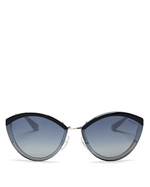 Prada Women's Mirrored Oval Sunglasses 