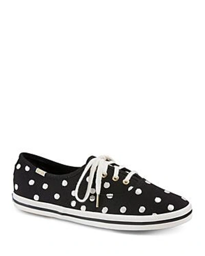 Shop Keds X Kate Spade New York Women's Canvas Lace Up Sneakers In Black/white
