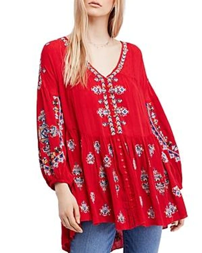 Shop Free People Arianna Embroidered Tunic In Ivory