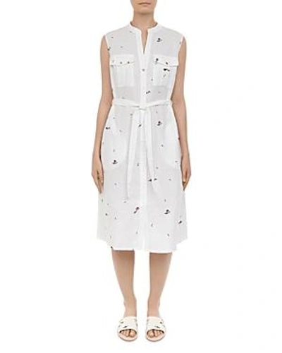 Shop Ted Baker Colour By Numbers Xxena Embroidered Shirt Dress In Ivory